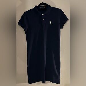 Small Polo Navy dress with white horse